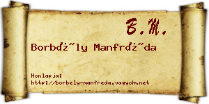 Borbély Manfréda névjegykártya